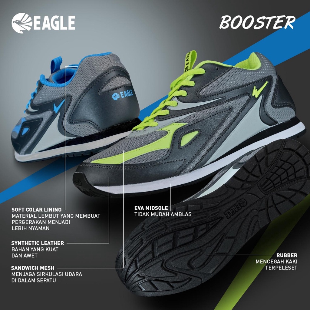 EAGLE  BOOSTER SEPATU RUNNING ORIGINAL 100%