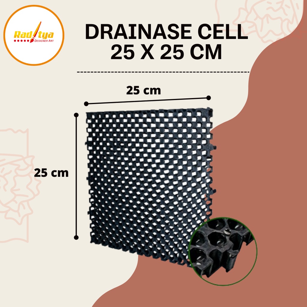 Drainase Cell Rumput Sintetis Ukuran 25 x 25