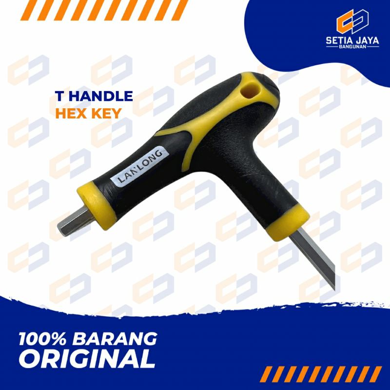 Kunci L / Hex Key Lanlong Gagang Fiber 2 / 3 / 4 / 5 / 6 / 8 / 10 mm