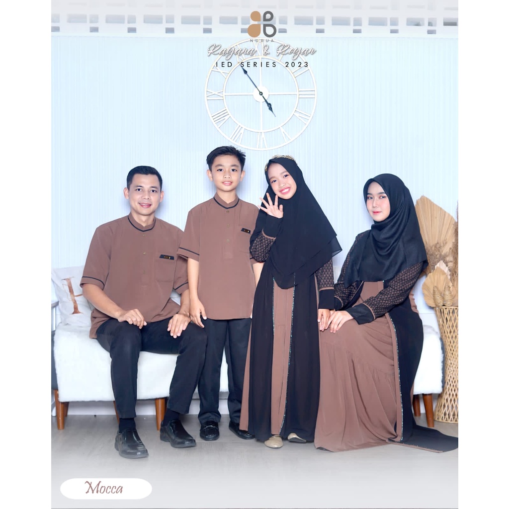 Baju Couple Keluarga Nubua Sarimbit Rayana dan Royan Mocca