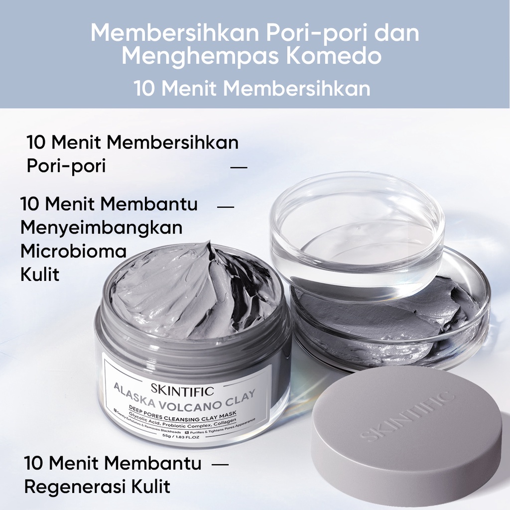 2PCS Moisturizer Packet SKINTIFIC 2PCS Skincare kit - MSH Niacinamide Moisture pelembab wajah + 5X Ceramide Moisturizer Moisture Gel + Mugwort Acne Mask +Volcano Clay Mask Masker Wajah Mud Masker