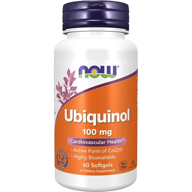 Now Food Ubiquinol 100 mg 60 Softgel CoQ10 Kesehatan Kardiovaskular ORI USA