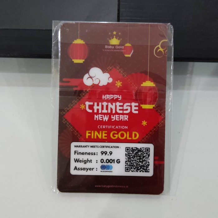 BABY GOLD 0,001 HAPPY CHINESE NEW YEAR EDISI IMLEK HARGA PER BIJI