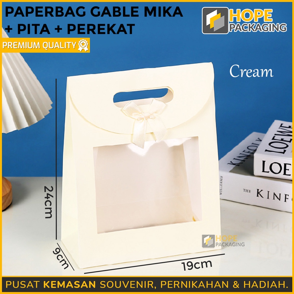 Paperbag Gable Mika Pita Perekat / Tas Kertas Kantong Baju Tempat Kado Bingkisan Hadiah