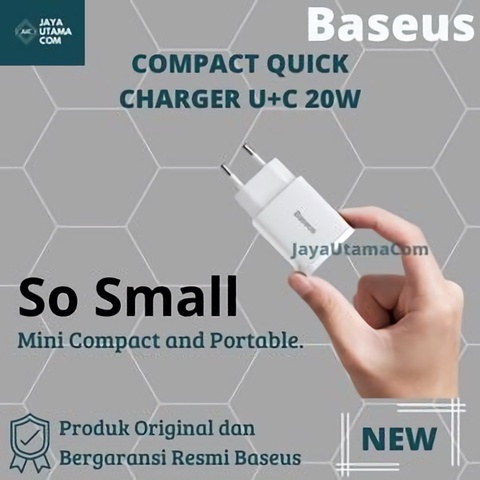 BASEUS Compact Quick Charger U+C 20W ORIGINAL