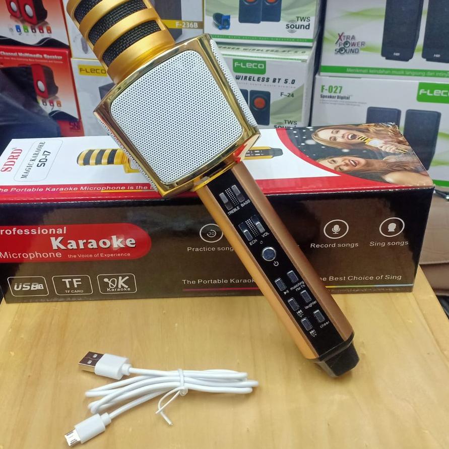 ۝ TERMURAH  MAGIC KARAOKE Mic Original Karaoke Bluetooth SDRD SD-17 ℮