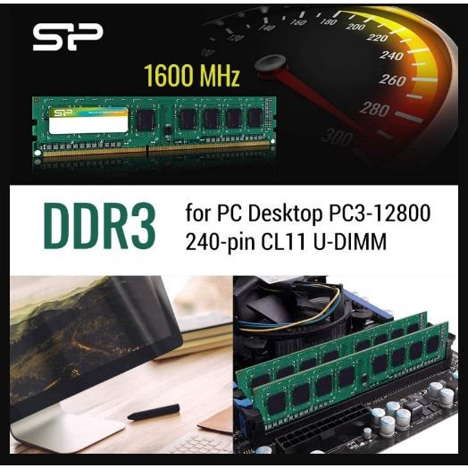 RAM PC Silicon Power 4GB DDR3 1600MHz CL11 PC3-12800