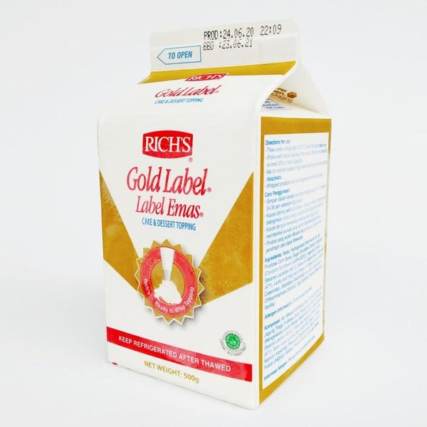 

Promo Murah Rich's Gold Label Whipping Cream Whip Cream Label Emas Whipping Cream Cair HALAL