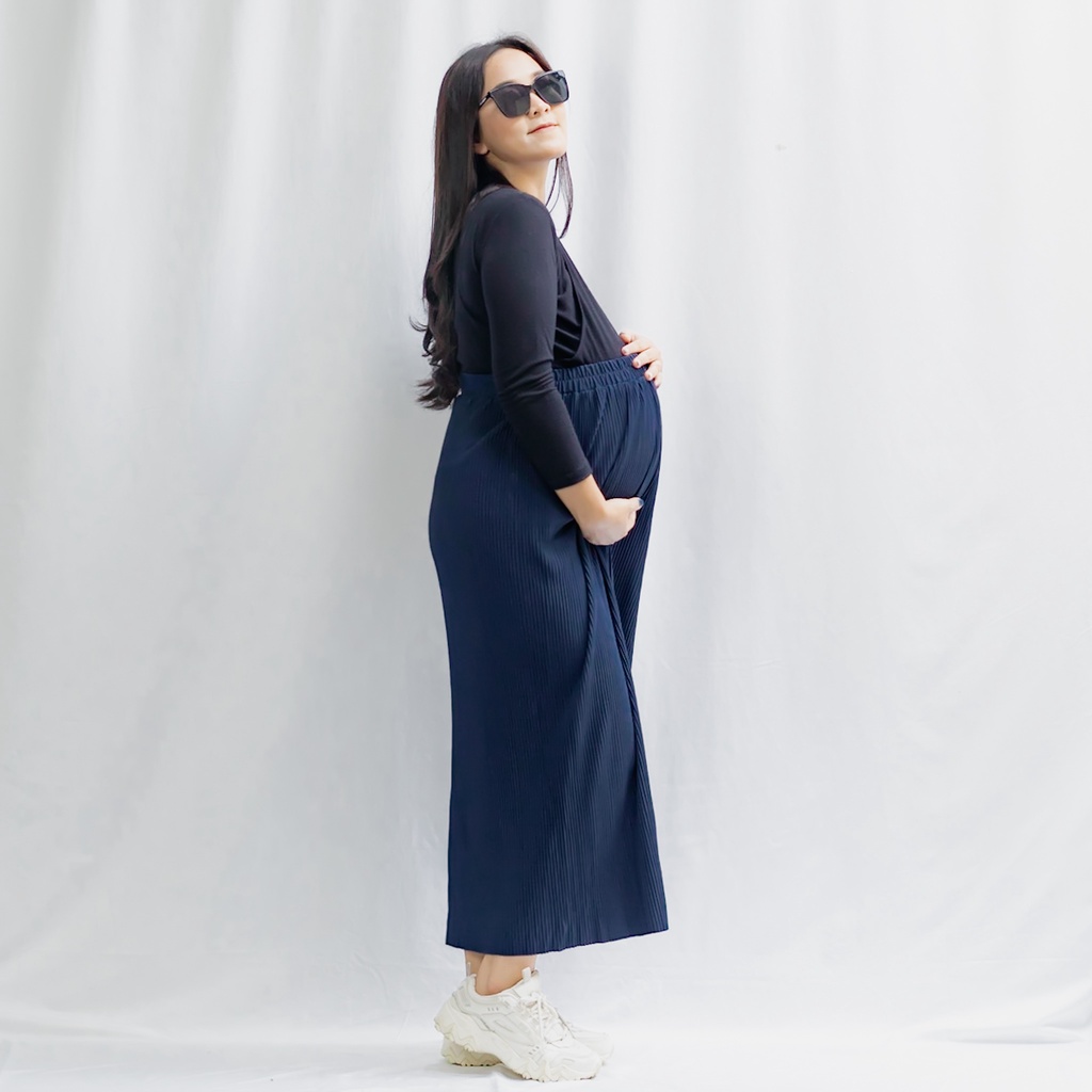 Bajuboo Seira - Skirt, Rok Span JUMBO Bumil Friendly Plisket Lidi Premium Elastis