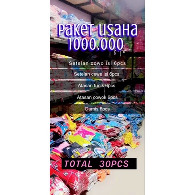 paket usaha kaos karakter anak