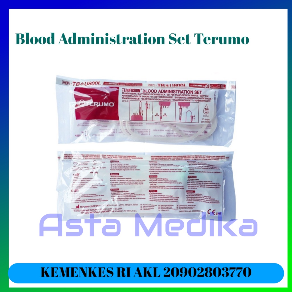 Bloodset / Blood Set Terumo Blood Administration Set Blood Tranfusion Set Terumo Selang Transfusi Darah Terumo