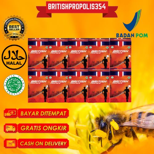 

BRITISH PROPOLIS PAKET 10 BOTOL AGEN PLUS|MENGOBATI KOLESTEROL DIABETES ASAM URAT|BISA BAYAR {COD}