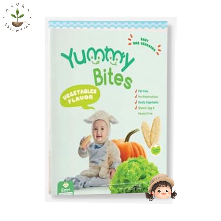 Yummy Bites Rice Crackers Vegetable 25gr