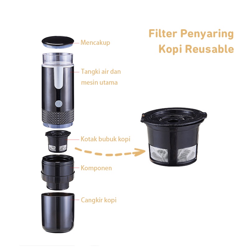 Penyaring kopi/Filter Penyaring Kopi Reusable/Electric Espresso Maker / mesin kopi
