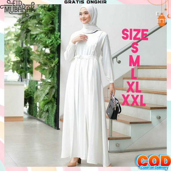 Gamis Wanita Terbaru 2023 Gsmis Muslim Buat Lebaran Ori Modern Gmis Dewasa Jumbo Remaja Putih Hitam 
