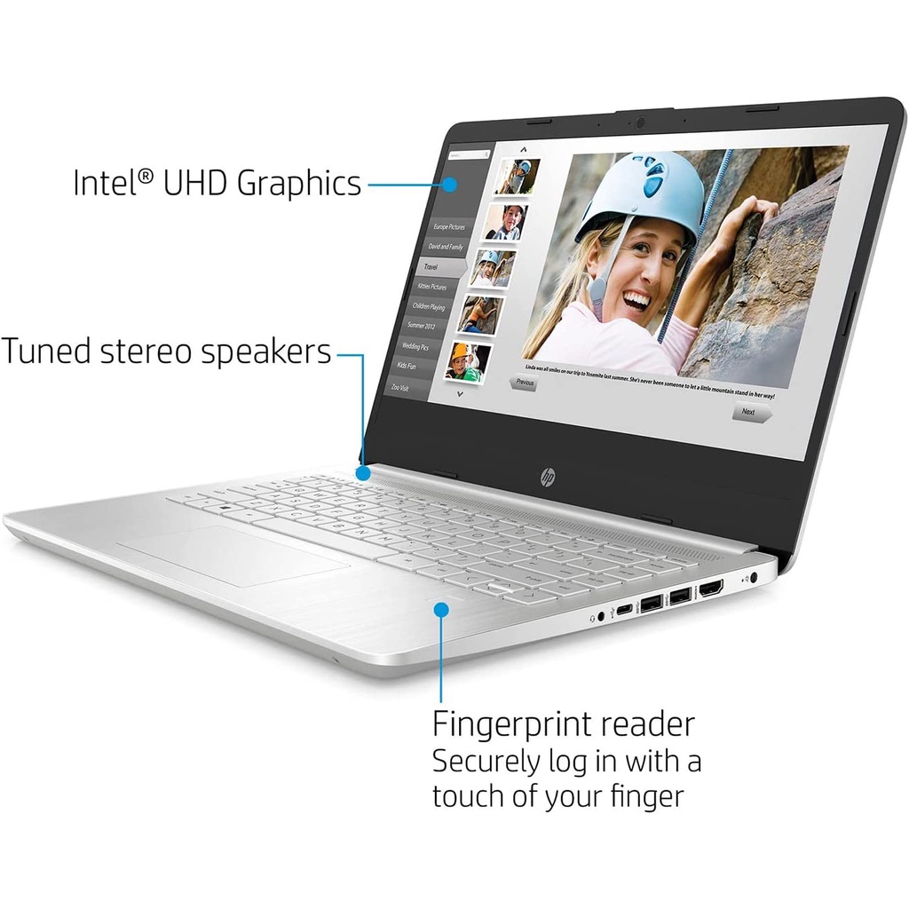 LAPTOP HP 14s dq2614TU Intel Core i3 1115G4 Ram 16GB SSD 512GB FHD IPS Windows11 OHS Silver