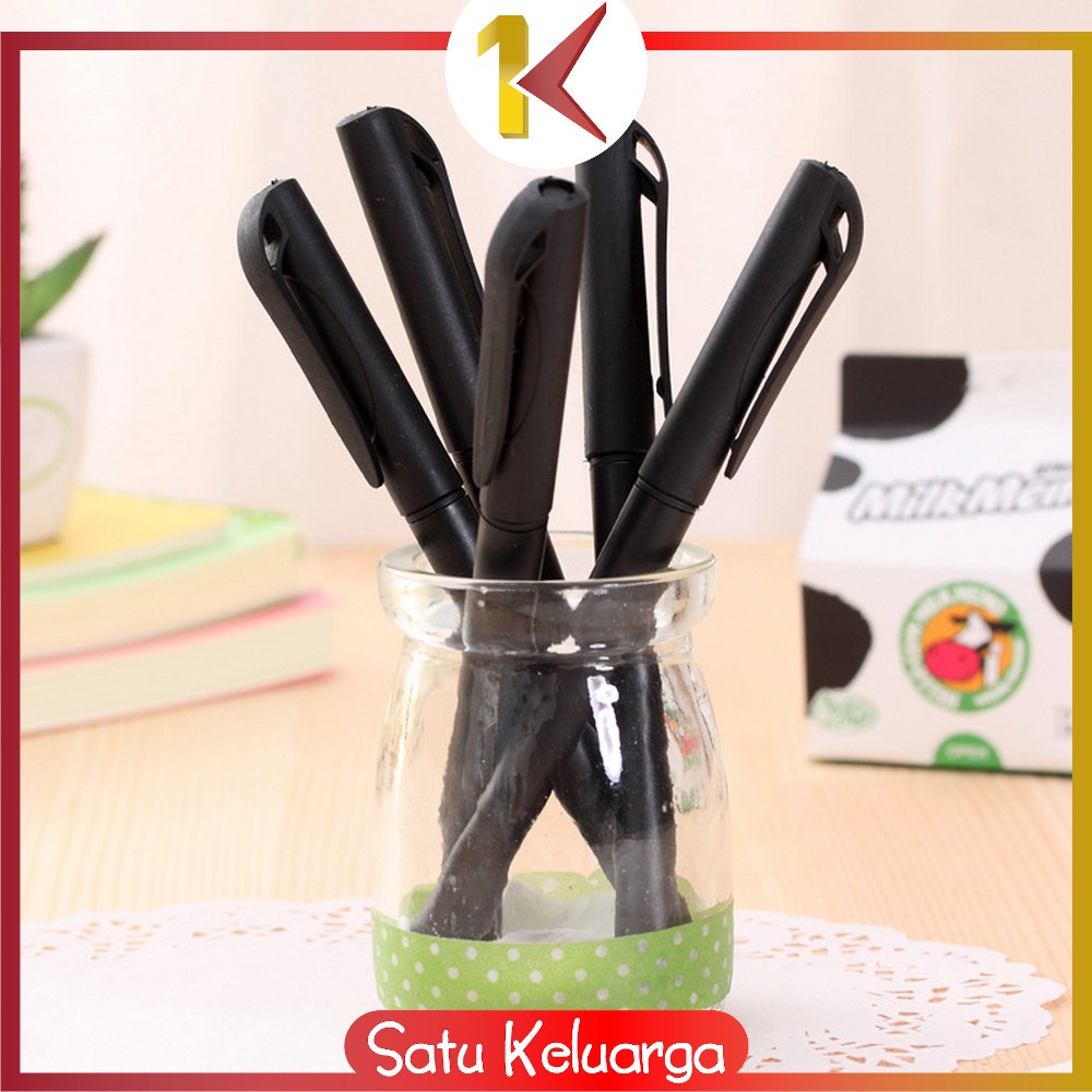 

SK-A45 Pulpen Hitam 0.7mm Motif Polos Tinta Hitam Simple Ballpoint / Pena Alat Tulis Kantor Sekolah Pens Black Import