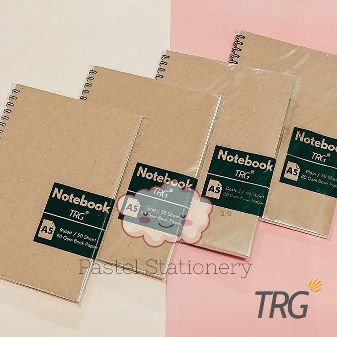 

Harga Murah** Buku Tulis Catatan A5 Dotted Grid Plain Ruled TRG - TRG Kraft Cover Spiral Notebook A5 65