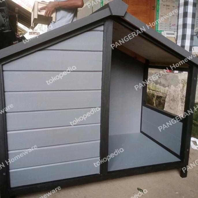 Kandang Anjing Outdoor | Rumah Anjing Kayu Minimalis | Dog House