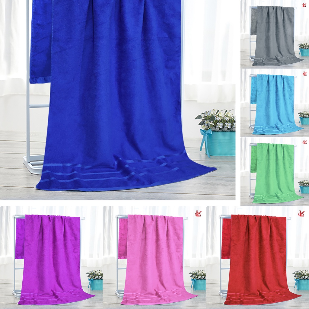 Handuk Mandi Jumbo Praktis Modis &amp; Lembut Ukuran 140cmx+70cm Bahan Polyester H19 Handuk Mandi Terpopuler Bisa COD