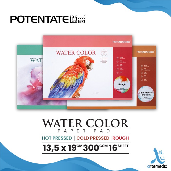

Buku Gambar Kertas Cat Air Potentate 13,5X19Cm Watercolor Paper Pad