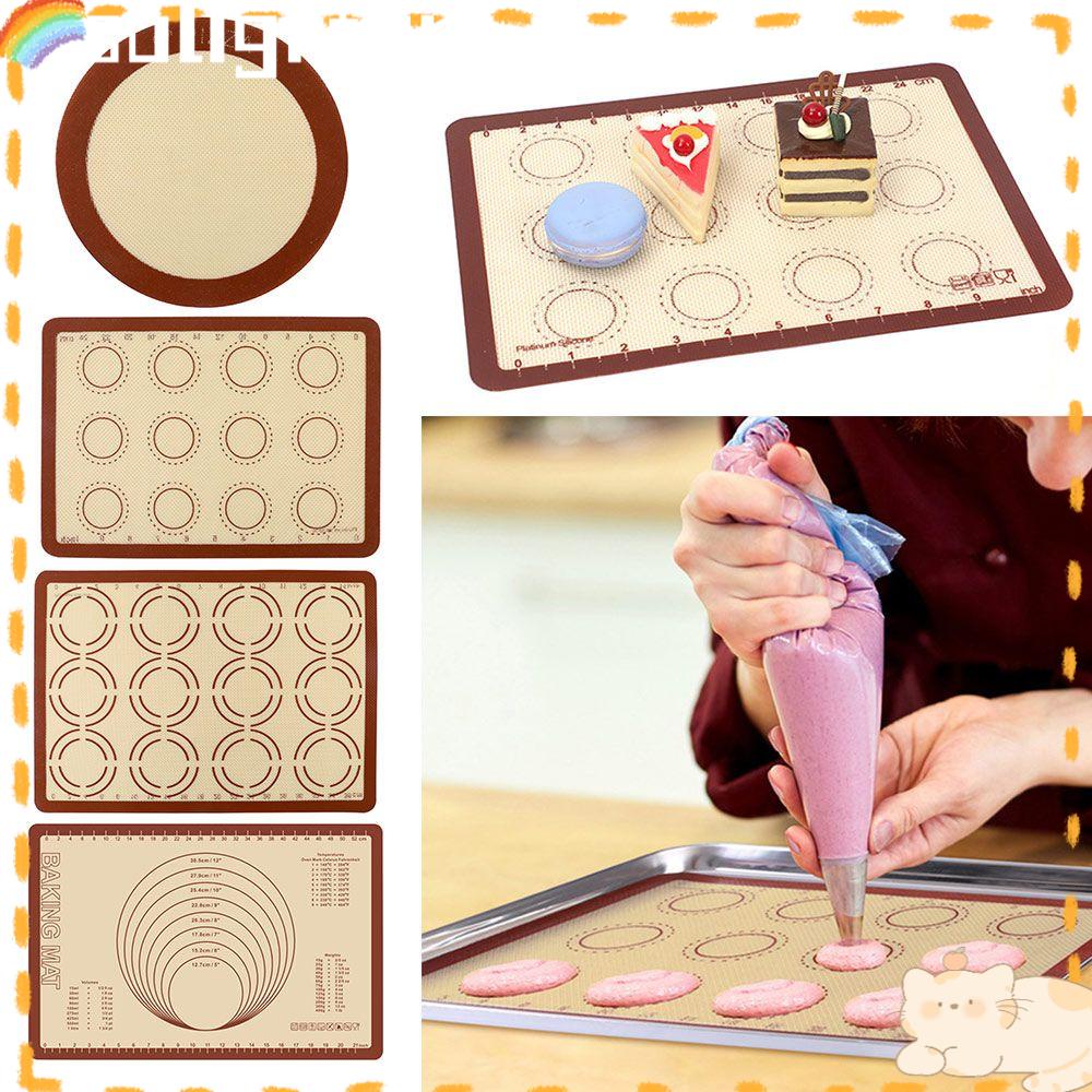 Solighter Silicone Baking Mat Besar Adonan Roti Rolling Oven Liner Fondant Mat Pastry Making