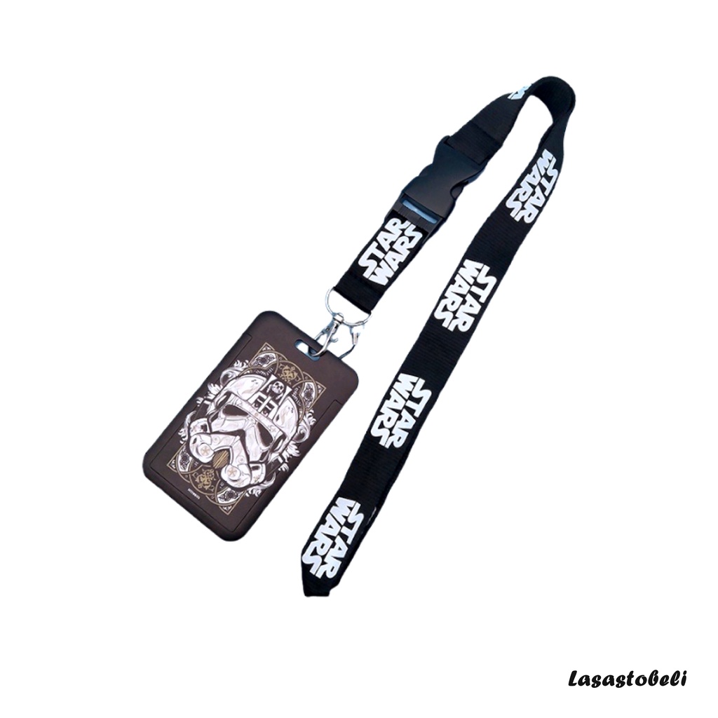 

Lanyard Name Tag ID Card Hitam Karakter Kalung Kantoran LCHBLCK