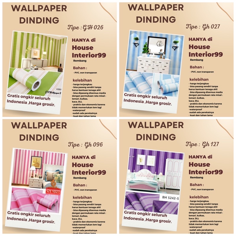 DISKON  Wallpaper Stiker wallpaper dinding Wallstiker Dinding Wallpaper Kamar  Tidur  wallpaper ruan