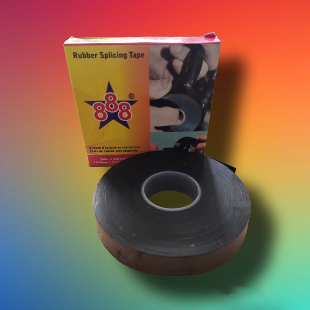 ISOLASI / RUBBER TAPE ANTI AIR ANTI PANAS 888 TAPE 19MMx9.1M / RUBBER SPLICING TAPE 19MMx9.1M