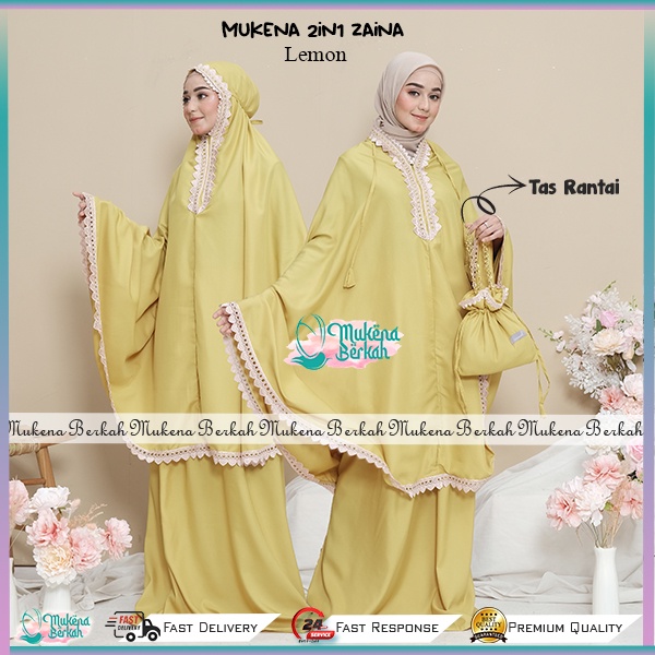 Mukena Berkah 2in1 Tas Rantai Zaina Mukena Katun