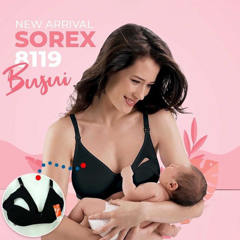 Sorex Bra Menyusui Busa Tipis Tanpa kawat Kait 2 Cup Setara Cup B Nursing Bra BH 8119