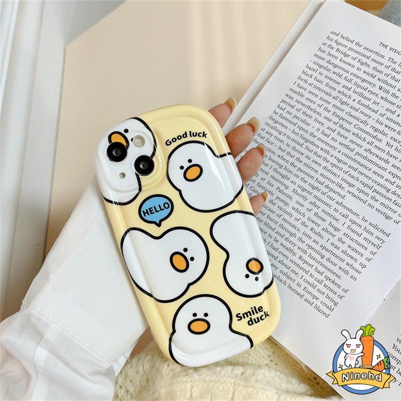 Soft Case Pelindung Kamera Pola Bebek Kuning Tahan Banting Untuk iPhone 14 13 12 11 Pro Max X Xr Xs Max 8 7 6 6s Plus SE 2020