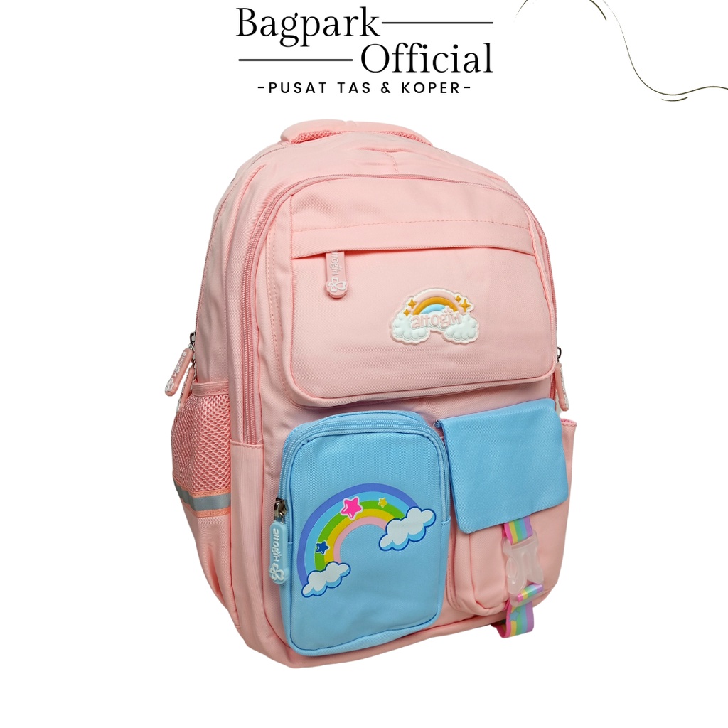 Tas Anak Sekolah Alto Girl Original Tas Anak Alto Kekinian Tas Remaja Perempuan Alto Motif Polos Pelangi Free Rain Cover