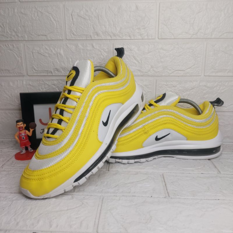 Sepatu Nike Air Max 97 Topaz Gold White Size 43 In Sole 27,5cm Made in Vietnam Warna Kuning Putih