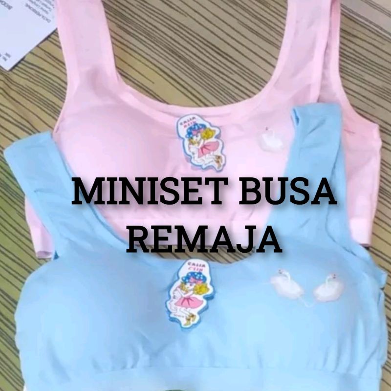 Miniset anak busa perempuan remaja free size sport bra SD SMP