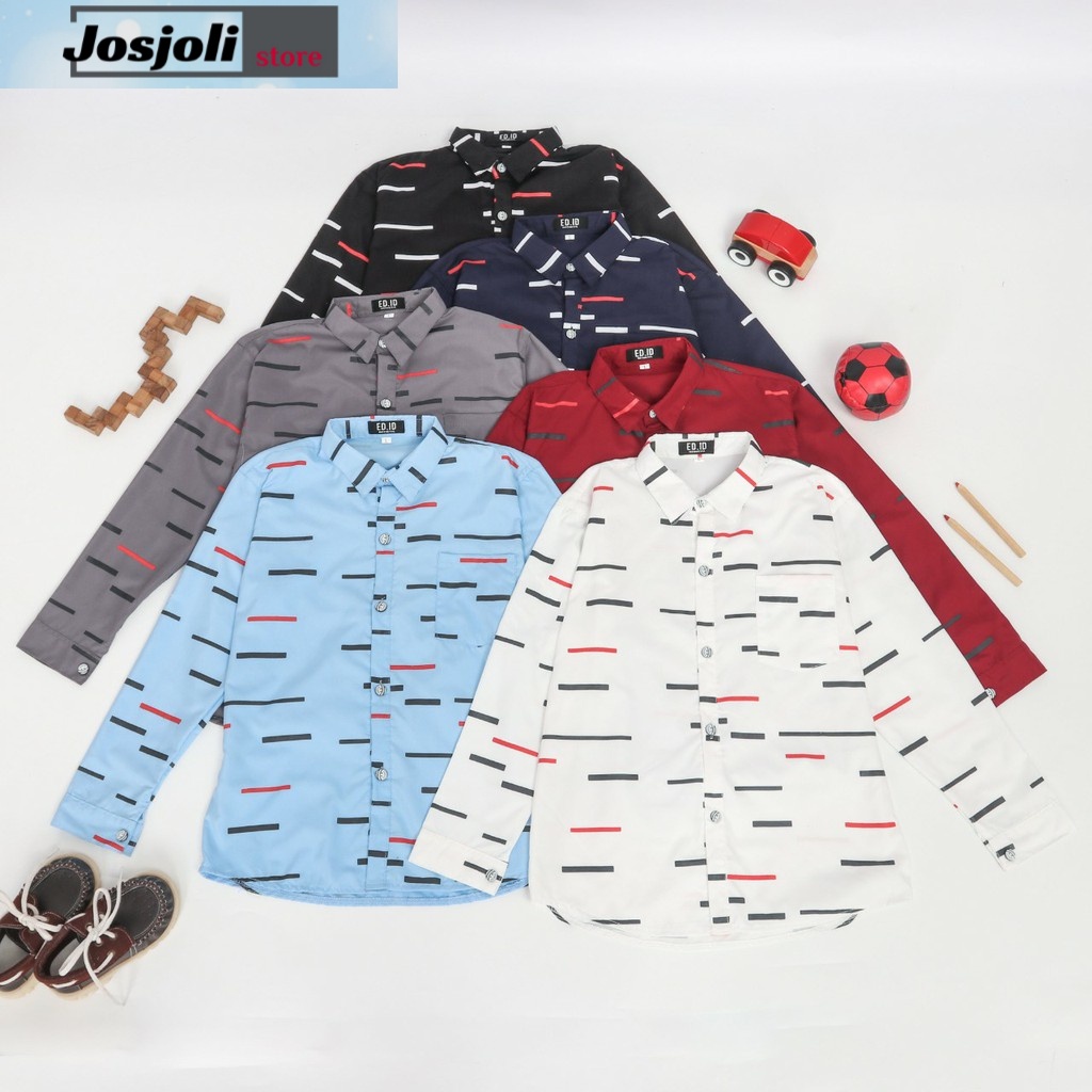 JOSJOLI_STORE/Kemeja Kids Kenzi/Kemeja Pria Dewasa Lengan Panjang/Fashion Anak/Size S, M, L, XL