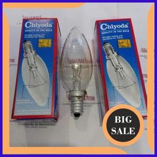 accessories lampu dop candle lilin e14 chiyoda clear 10w 2774N23