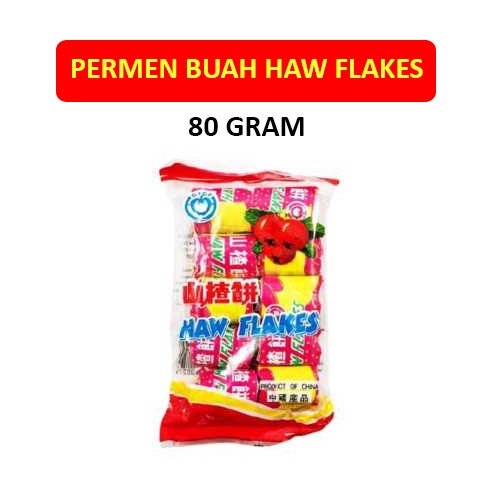 Permen Buah Haw Flakes 80 gram San Zha Pian Permen Sanca Manisan Buah Isi 10 Bungkus kecil