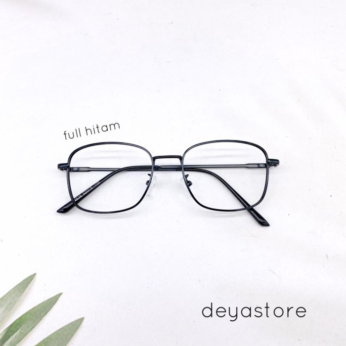 Frame Kacamata Minus Besi Square Keren Stylish Pria Wanita