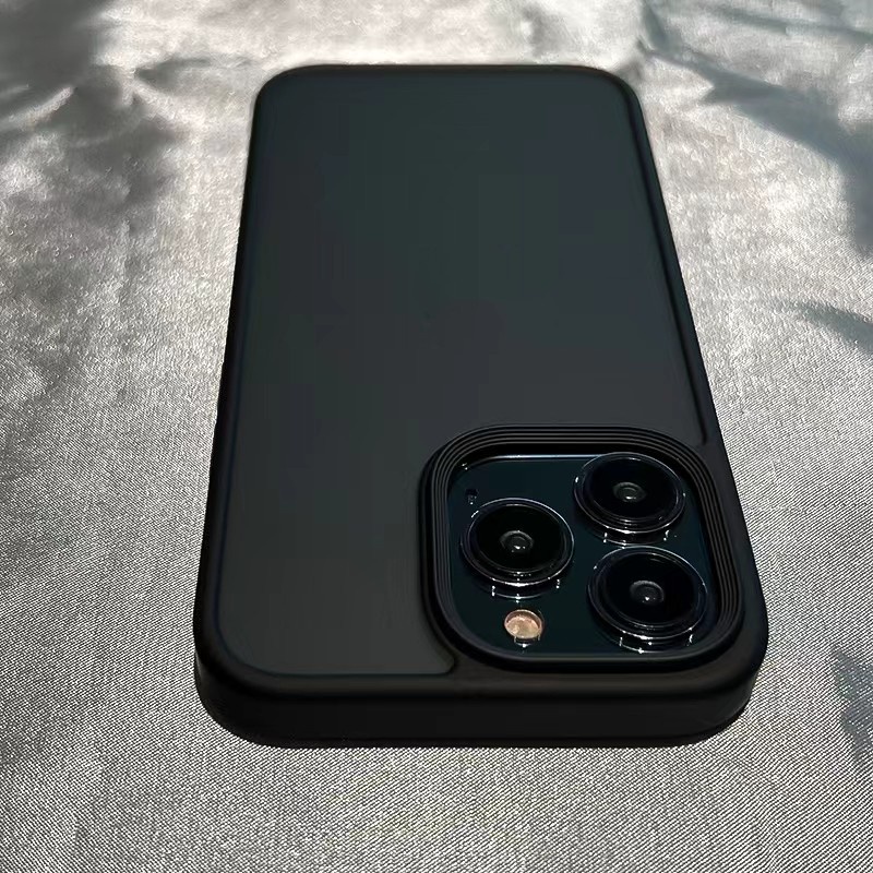 IPHONE Casing Ponsel Kulit Asli Kompatibel Dengan Iphone14 13 11 12 Pro Max 14Plus XR X XS Max Casing Pelindung Tembus Matte Anti-knock