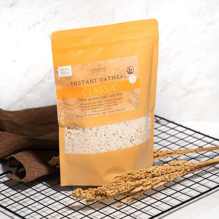 

[BISA COD] OatBarn Instant Oatmeal 300 Gram | Oat meal Instan - Classic