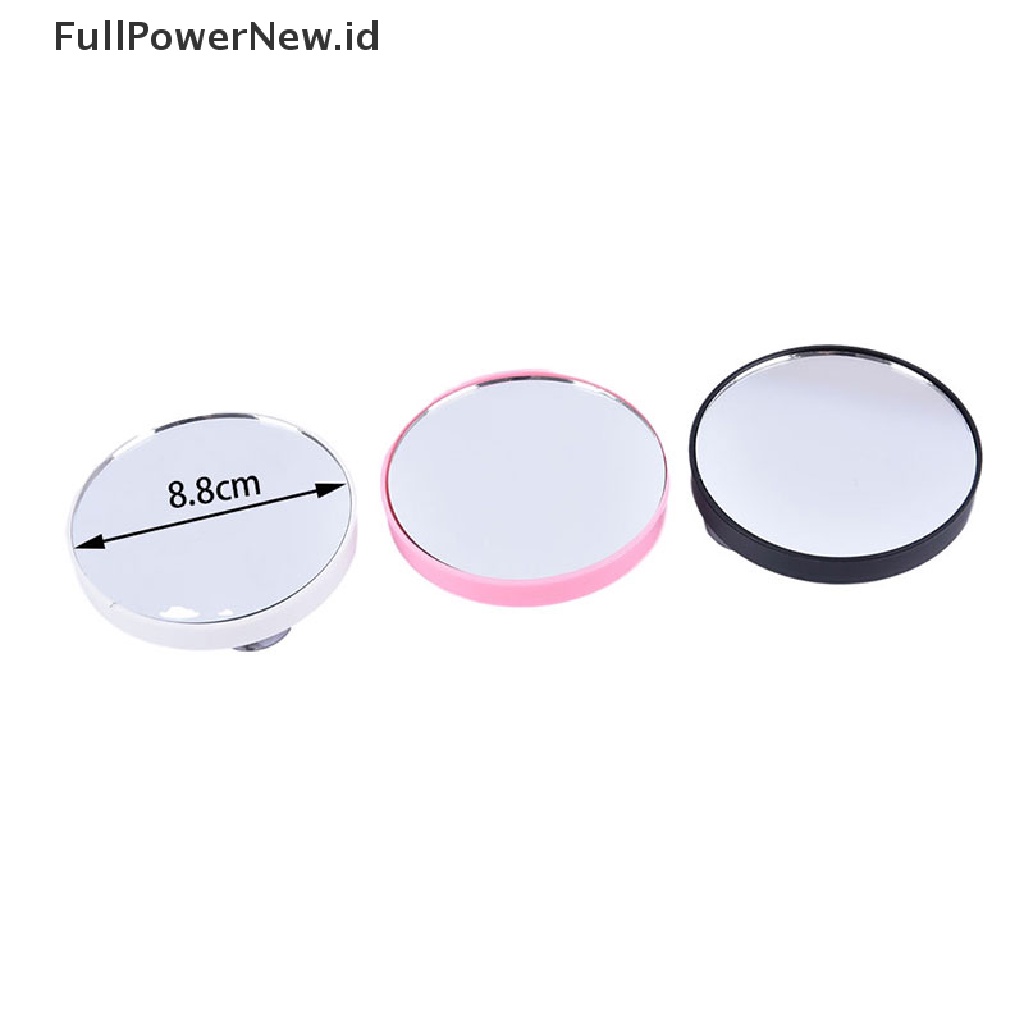 Power Portable Makeup 5X 10X Pembesar Kosmetik Cermin Bulat Dengan Dua Suction Cup ID