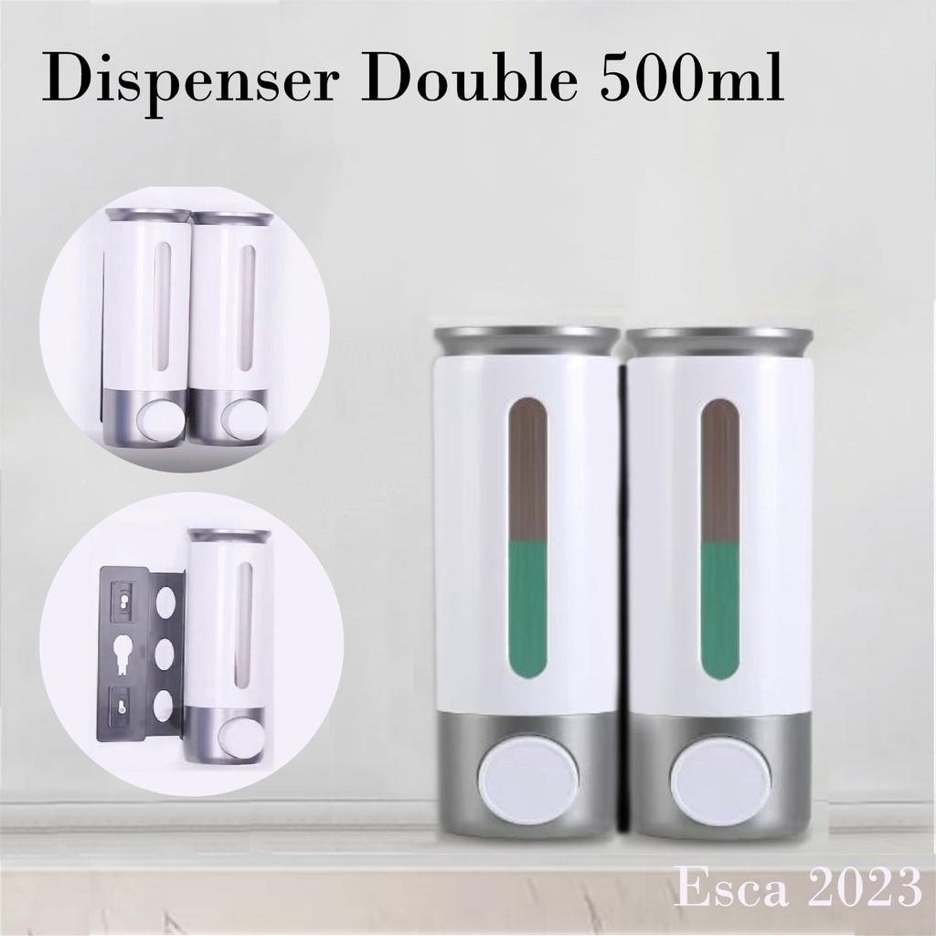 (SerbaSerbi)Soap Dispenser Sabun Cair Handsanitizer Esca 2023 /Tempat Sabun Cair Double 500ml Mudah &amp; Praktis Termurah