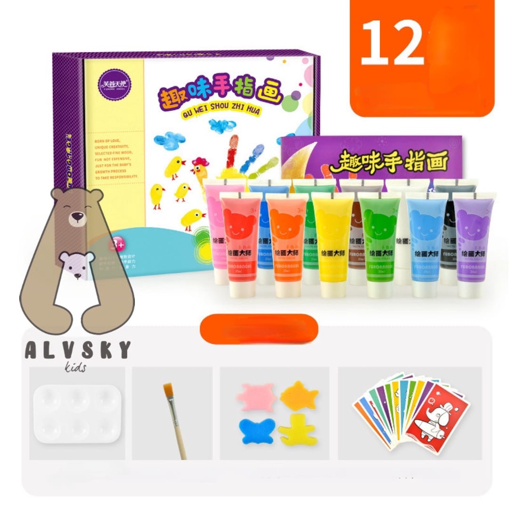 FINGER PAINT NON TOXIC HAND PAINTING CAT TANGAN ANAK