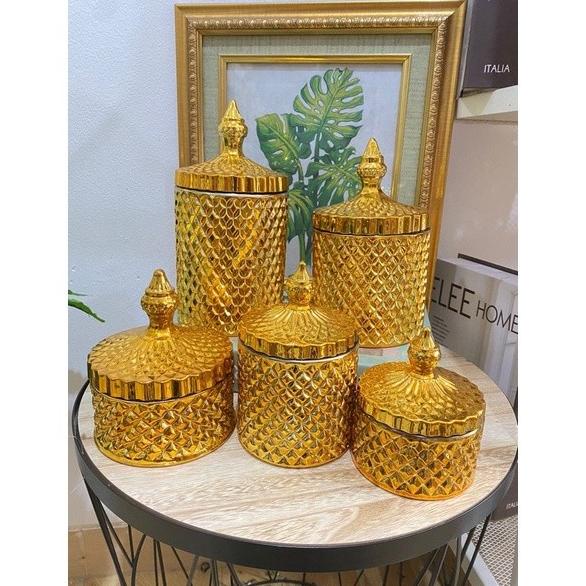 TOPLES KUE KRISTAL GOLD/ TOPLES KACA GOLD SET 5 RG465F25R