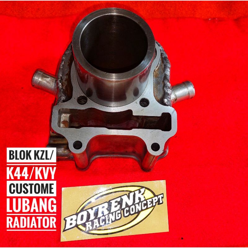 CYLINDER BLOK BEAT KVY/K44/KZL DIAMETER LINER LUAR 58/61/62 CUSTOME LUBANG RADIATOR-BOYRENK RACING