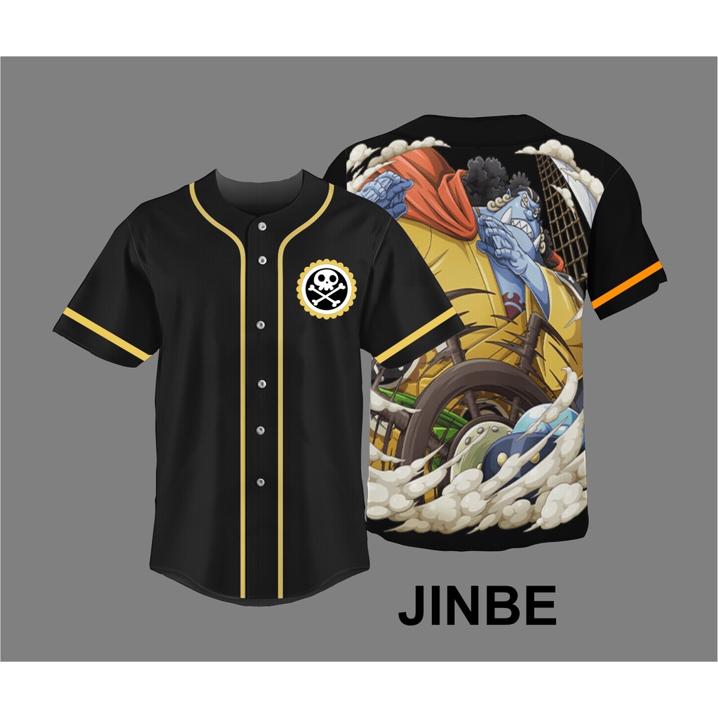 BASEBALL ANIME JERSEY MUGIWARA X NIKE JERSEY BOLA BASEBALL ANIME WANOKUNI JINBEI BASEBALLONE PIECE