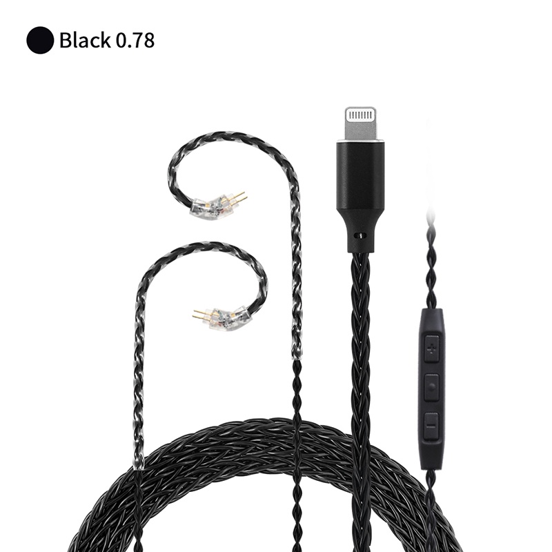 Jcally LT8 Kabel Upgrade Petir 4helai 5N Kawat OFC Tembaga Bebas Oksigen Untuk QDC KZ ZS10 Pro X CCA HM20