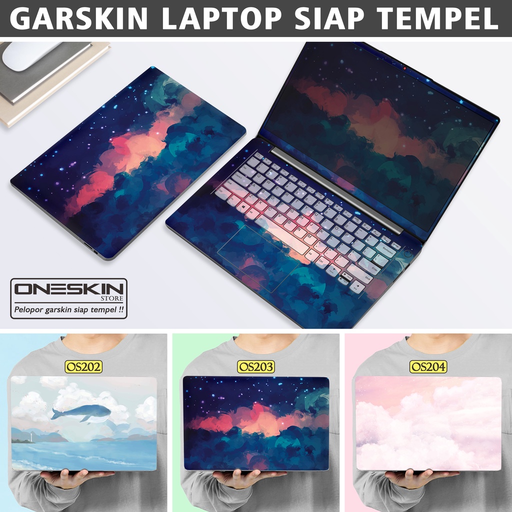 Garskin Sticker Laptop Protector Macbook Full Body Bottom Bezel Palmrest Skin Watercolor Painting