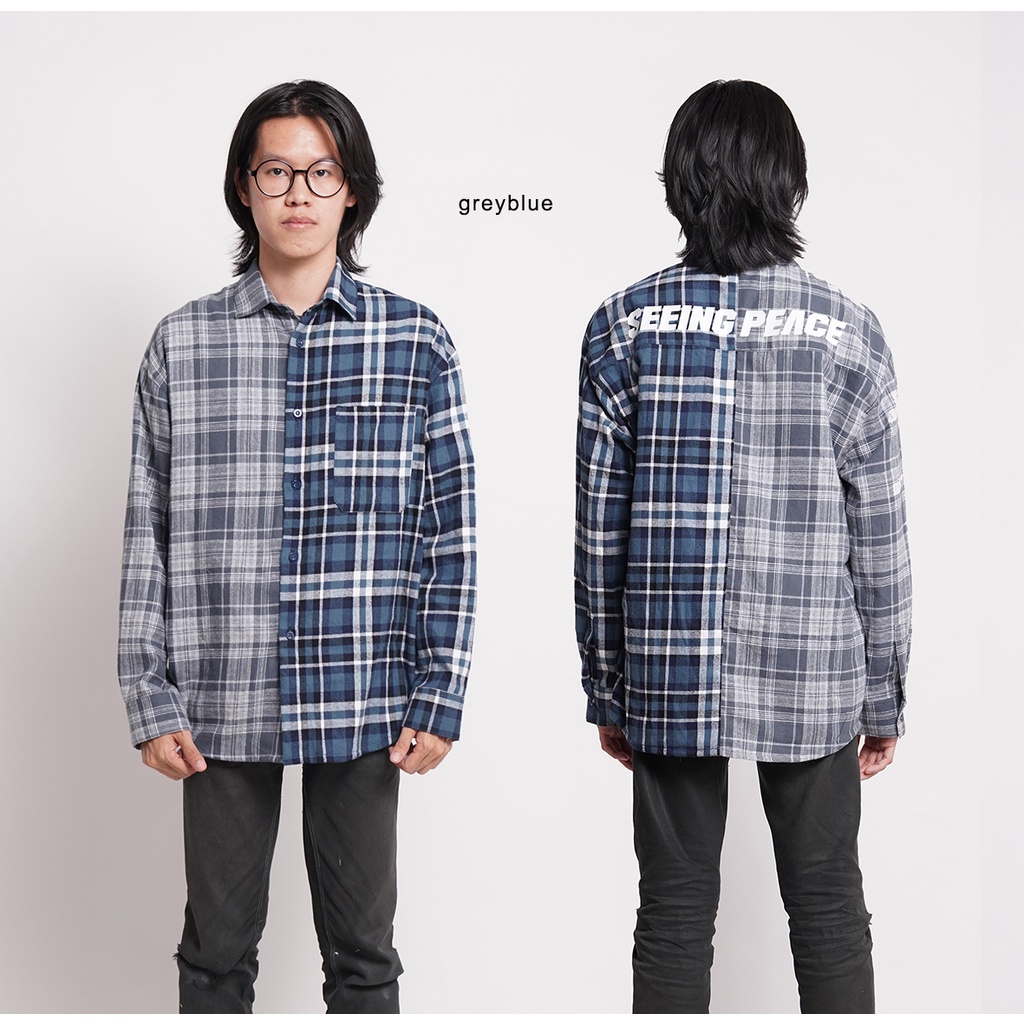 Geso x Seeing Peace - Kemeja Flanel Two Colour